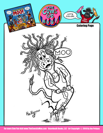 Hollycow on the Pogostick! Coloring Page!