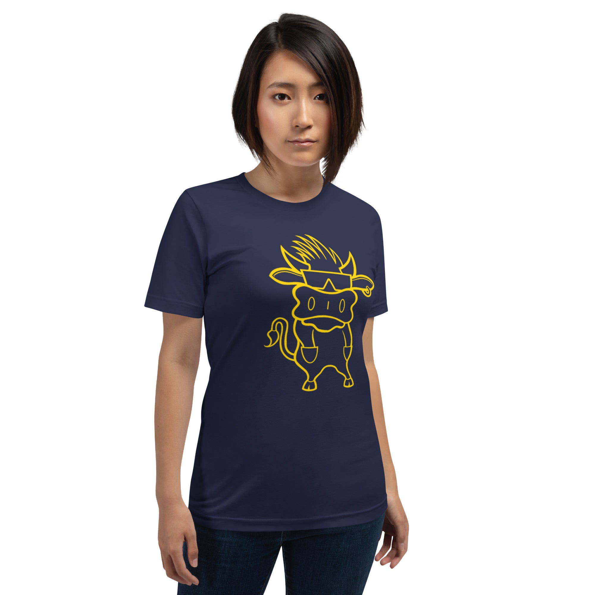 The Bubba Tee - Yellow on Navy