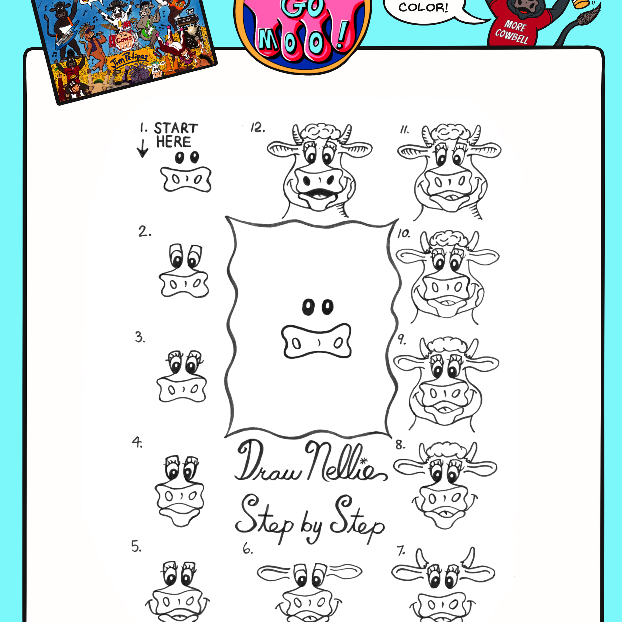 The Cows Go Moo Draw Nellie