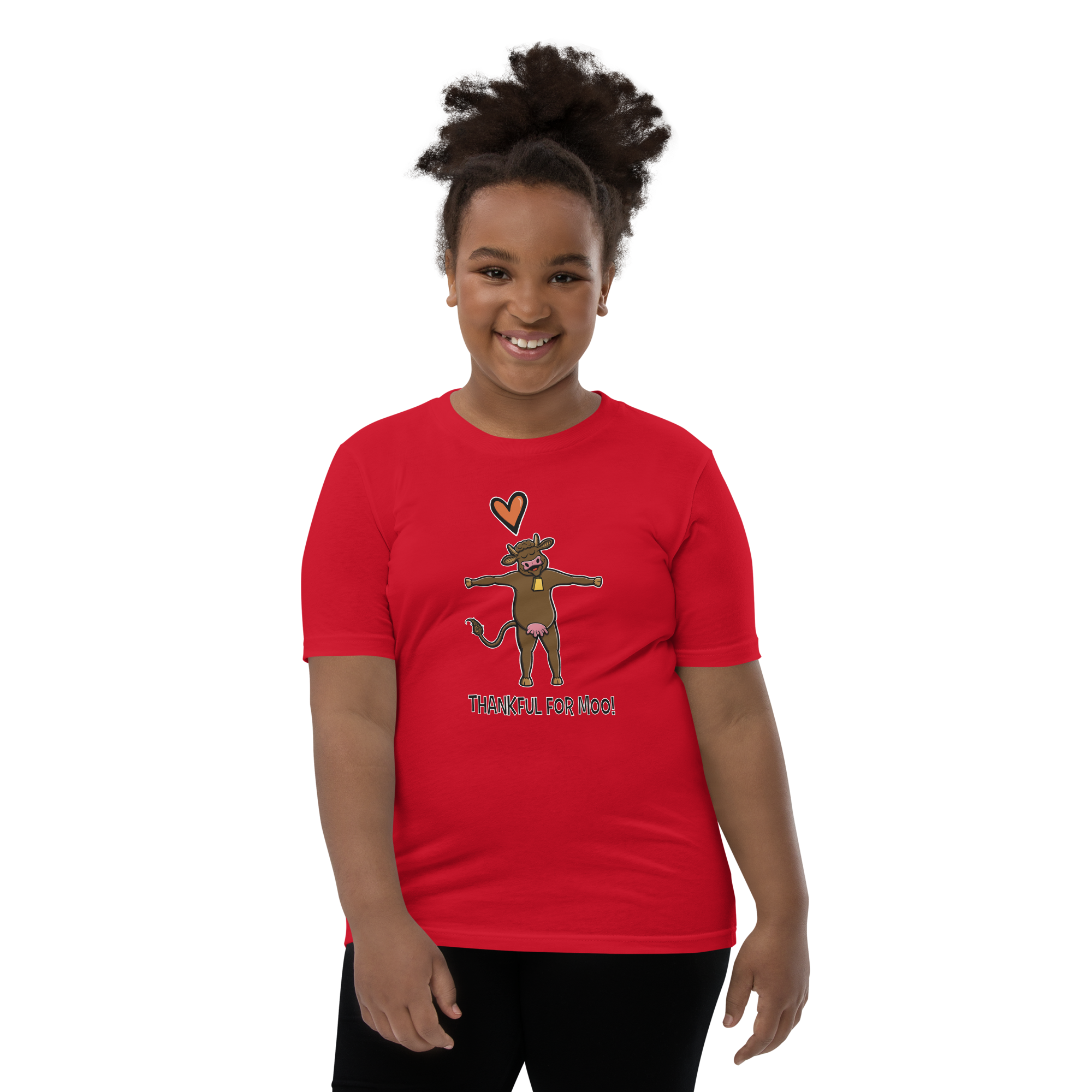 Thankful for Moo! - Youth Short Sleeve T-Shirt