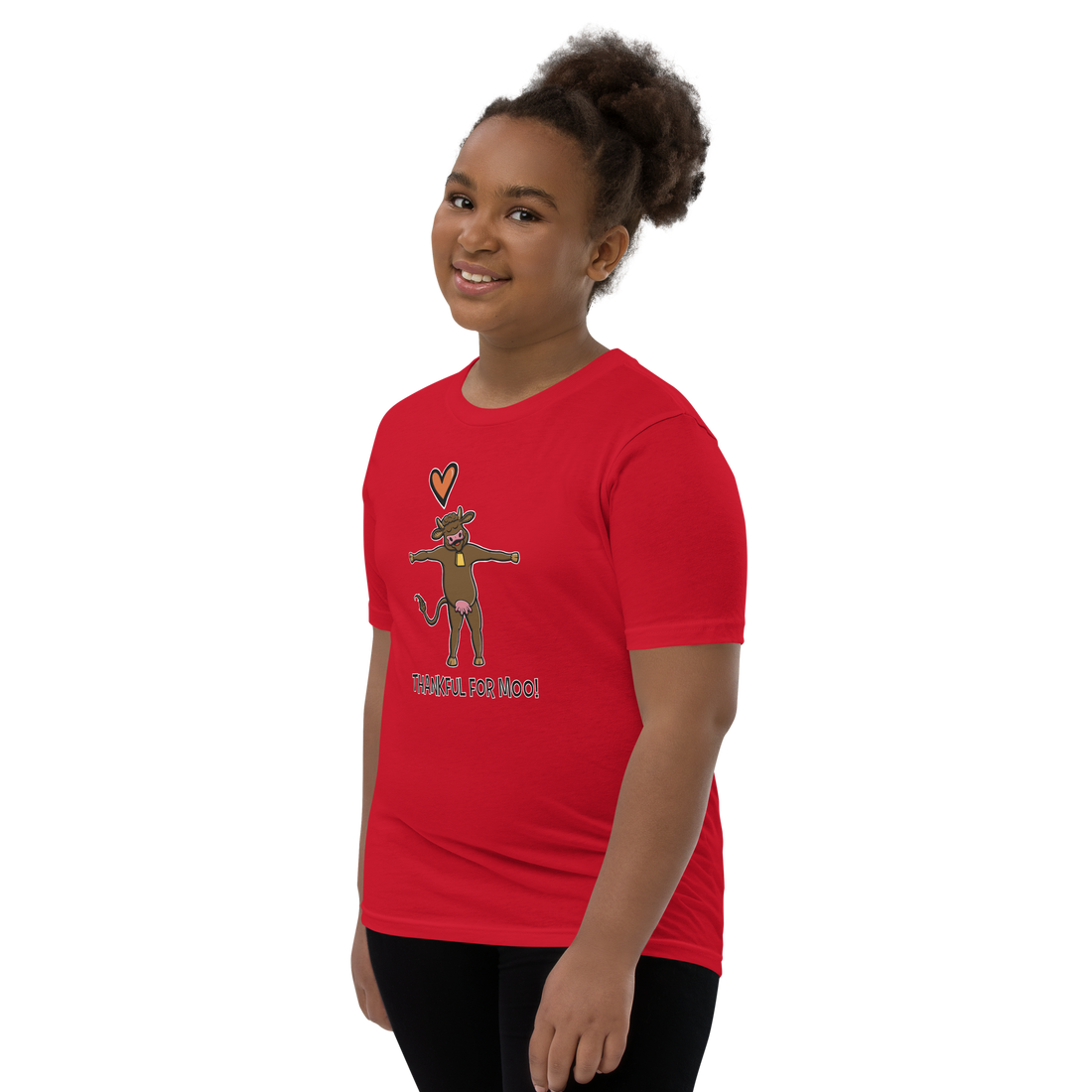 Thankful for Moo! - Youth Short Sleeve T-Shirt